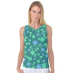 Floral Pattern Women s Basketball Tank Top by Valentinaart