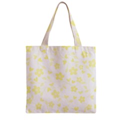 Floral Pattern Zipper Grocery Tote Bag by Valentinaart