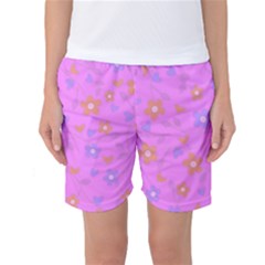 Floral Pattern Women s Basketball Shorts by Valentinaart