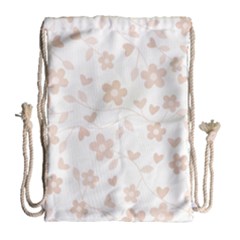 Floral Pattern Drawstring Bag (large) by Valentinaart