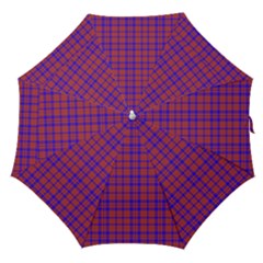 Pattern Plaid Geometric Red Blue Straight Umbrellas by Simbadda