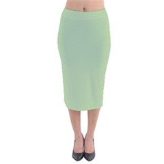 Pattern Velvet Midi Pencil Skirt