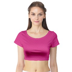 Pattern Short Sleeve Crop Top (tight Fit)