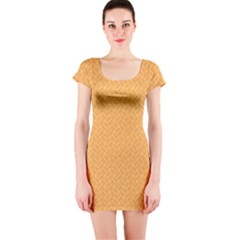 Pattern Short Sleeve Bodycon Dress