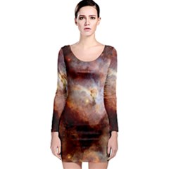 Carina Nebula Long Sleeve Bodycon Dress