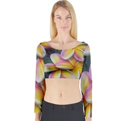 Premier Mix Flower Long Sleeve Crop Top by alohaA