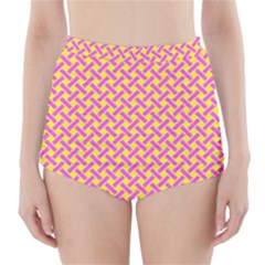 Pattern High-waisted Bikini Bottoms