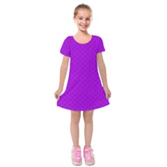 Pattern Kids  Short Sleeve Velvet Dress