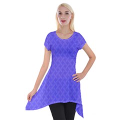 Pattern Short Sleeve Side Drop Tunic by Valentinaart