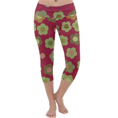 Floral Pattern Capri Yoga Leggings