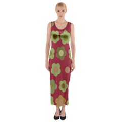 Floral Pattern Fitted Maxi Dress