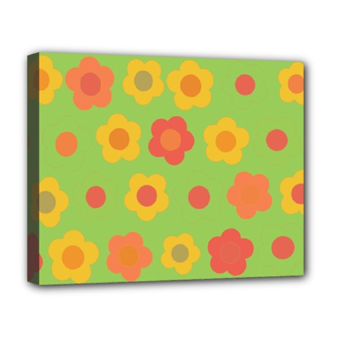 Floral Pattern Deluxe Canvas 20  X 16   by Valentinaart