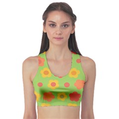 Floral Pattern Sports Bra