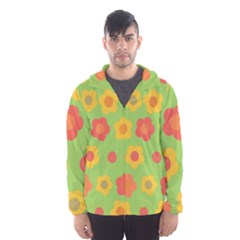 Floral Pattern Hooded Wind Breaker (men)