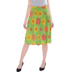 Floral Pattern Midi Beach Skirt