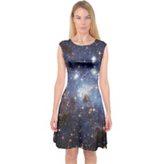 Large Magellanic Cloud Capsleeve Midi Dress