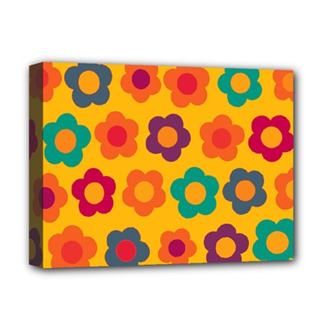 Floral Pattern Deluxe Canvas 16  X 12   by Valentinaart