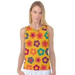 Floral Pattern Women s Basketball Tank Top