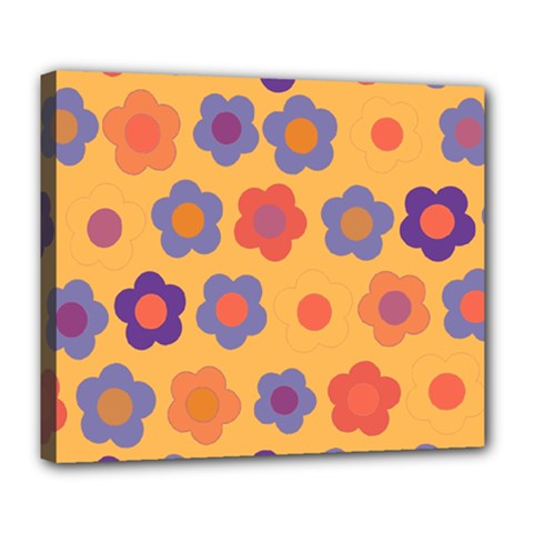 Floral Pattern Deluxe Canvas 24  X 20   by Valentinaart