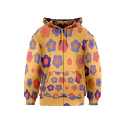 Floral Pattern Kids  Zipper Hoodie by Valentinaart