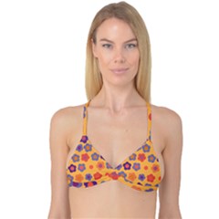 Floral Pattern Reversible Tri Bikini Top