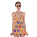 Floral pattern Halter Swimsuit Dress View1