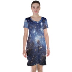 Large Magellanic Cloud Short Sleeve Nightdress by SpaceShop