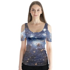 Large Magellanic Cloud Butterfly Sleeve Cutout Tee 