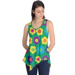 Floral Pattern Sleeveless Tunic