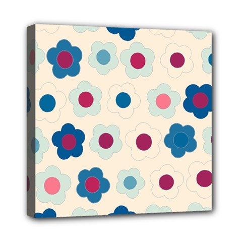 Floral Pattern Mini Canvas 8  X 8 