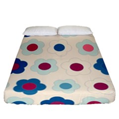 Floral Pattern Fitted Sheet (queen Size)