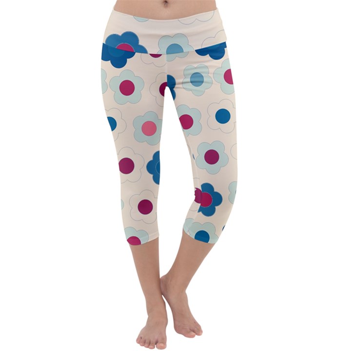 Floral pattern Capri Yoga Leggings