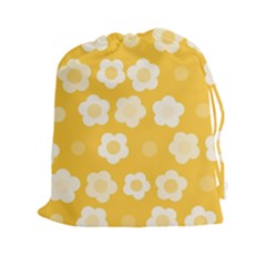 Floral Pattern Drawstring Pouches (xxl) by Valentinaart