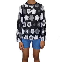 Floral Pattern Kids  Long Sleeve Swimwear