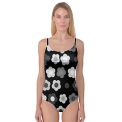 Floral Pattern Camisole Leotard 