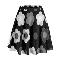 Floral Pattern High Waist Skirt