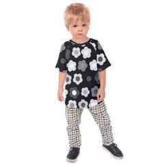 Floral Pattern Kids  Raglan Tee