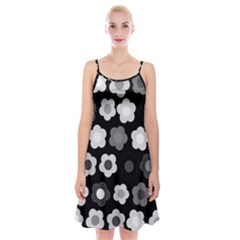 Floral Pattern Spaghetti Strap Velvet Dress