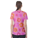 Pink floral pattern Women s Sport Mesh Tee View2