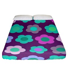 Floral Pattern Fitted Sheet (king Size)