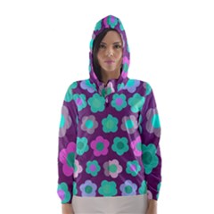 Floral Pattern Hooded Wind Breaker (women)