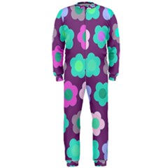 Floral Pattern Onepiece Jumpsuit (men)  by Valentinaart