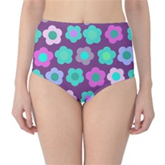 Floral Pattern High-waist Bikini Bottoms