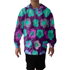 Floral Pattern Hooded Wind Breaker (kids) by Valentinaart