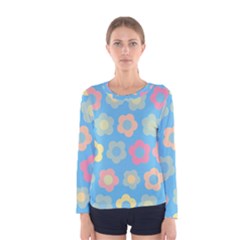 Floral Pattern Women s Long Sleeve Tee