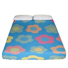 Floral Pattern Fitted Sheet (king Size)