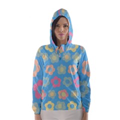 Floral Pattern Hooded Wind Breaker (women) by Valentinaart