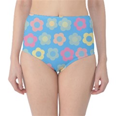 Floral Pattern High-waist Bikini Bottoms