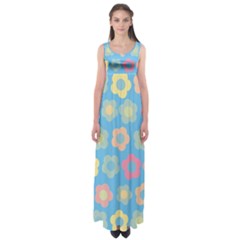 Floral Pattern Empire Waist Maxi Dress by Valentinaart