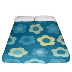 Floral Pattern Fitted Sheet (queen Size)